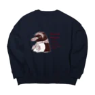 ヤママユ(ヤママユ・ペンギイナ)の伊達なマカロニペンギン【図鑑風】 Big Crew Neck Sweatshirt