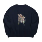 Idiot_takeshiのブッタのリアル Big Crew Neck Sweatshirt