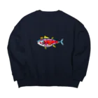 まめのき。のまぐろ部位① Big Crew Neck Sweatshirt