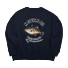 猫と釣り人のUMAZURAHAGI_EB_1CW Big Crew Neck Sweatshirt