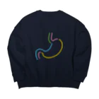 8anna storeの人体のなぞ。カラフルな胃。 Big Crew Neck Sweatshirt