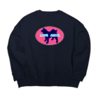 春風工房のLOVE AKITA ピンク Big Crew Neck Sweatshirt