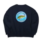 猫と釣り人のKYUUSEN_2R Big Crew Neck Sweatshirt