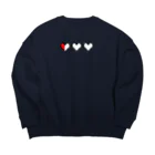 miso-soup-taroのドット絵風　ハートビックシルエットスウェット2 Big Crew Neck Sweatshirt