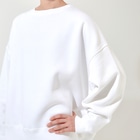 MrKShirtsのPengin (ペンギン) 白デザイン Big Crew Neck Sweatshirt :shape