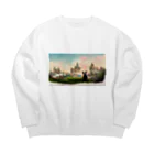 シオンのうさぎとお城 Big Crew Neck Sweatshirt