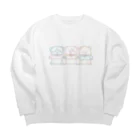 しっぽのないねずみの３ぴきのねずみ（くすみカラフル） Big Crew Neck Sweatshirt