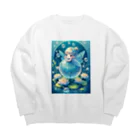 miuhaduの「水辺の妖精の輝き」 Big Crew Neck Sweatshirt