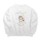 “すずめのおみせ” SUZURI店のAngelだいきち Big Crew Neck Sweatshirt