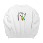 なまいきユルコーン🦄×うさぴよ🐥のなまいきゆるこーん🦄 Big Crew Neck Sweatshirt