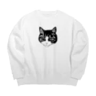 TADAJA NATSUKANUの懐いてないねこ(季夏) Big Crew Neck Sweatshirt