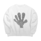 Corg by,のBig Hand SWEAT White Big Crew Neck Sweatshirt