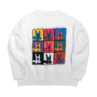 godterapのrabbishit windows w Big Crew Neck Sweatshirt