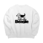 イッヌ・ズのイッヌ・ズ Beagleデザイン Big Crew Neck Sweatshirt