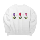 つんたろ村の村長のおみせのTsun tun tulip Big Crew Neck Sweatshirt