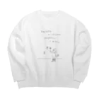 -mamedaifuku-のらくがきが〜る⭐️ Big Crew Neck Sweatshirt