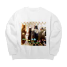 猫しゃちょうのひめぶ～さん家の５レンニャーin北海道 Big Crew Neck Sweatshirt