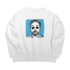 UtsuNeetの免許証つ良し Big Crew Neck Sweatshirt