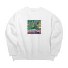 PORINPORINの部屋の海辺 Big Crew Neck Sweatshirt