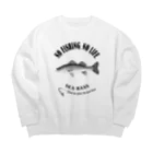 猫と釣り人のSUZUKI_EB_2CW Big Crew Neck Sweatshirt