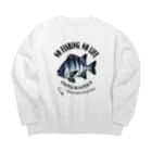 猫と釣り人のISHIDAI_EB_1CW Big Crew Neck Sweatshirt