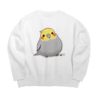 *KAKAPO*の*KAKAPO*のふんわりオカメインコちゃん(のまる) Big Crew Neck Sweatshirt