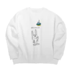 sa777のうさぎ（glad to meet you！） Big Crew Neck Sweatshirt