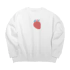 8anna storeの人体のなぞ。ぴかぴかピンクの心臓。 Big Crew Neck Sweatshirt