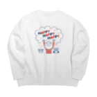 8anna storeのHAPPY HAPPY HAPPY！上を向いて笑おう！ Big Crew Neck Sweatshirt