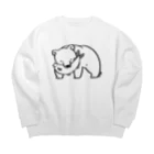 ばはむーと工房のシャケとくま Big Crew Neck Sweatshirt