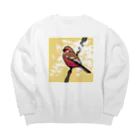 工房ＨＡＮＺＯＵの野鳥シリーズ　ベニマシコ Big Crew Neck Sweatshirt