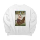 nidan-illustrationの"cow boy"(武者絵) #1 Big Crew Neck Sweatshirt