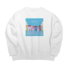 そいそいソイラテのコペンハーゲン(北欧デンマーク) Big Crew Neck Sweatshirt