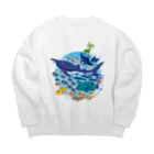 みなとまち層の暖かい海の魚たち Big Crew Neck Sweatshirt