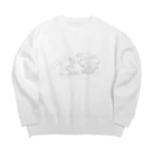 しろくまのゆるダイナソー Big Crew Neck Sweatshirt