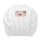 おもちもちもちのいぬのしろ Big Crew Neck Sweatshirt