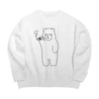 KUGUMAの少し大人なシロクマさん Big Crew Neck Sweatshirt