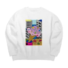 Blupiggのアイスクリーム Big Crew Neck Sweatshirt