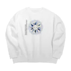 no.fuuuの月と太陽 Big Crew Neck Sweatshirt