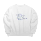 いいにょんのみせのもさもさモルモットのぺろ Big Crew Neck Sweatshirt