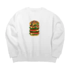 ロッカの店のクリスマスハンバーガー Big Crew Neck Sweatshirt