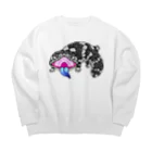 もむのふの爬虫類グッズやさんのマツカサトカゲちゃん Big Crew Neck Sweatshirt