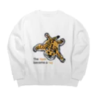 fujicozaccaのトラが敷物になった Big Crew Neck Sweatshirt