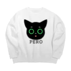 ねむ吉屋のべろしまい忘れ猫ちゃん Big Crew Neck Sweatshirt