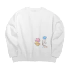 なかしま わか🦀のパッチワークうちうじんくん Big Crew Neck Sweatshirt