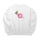 Siderunの館 B2の世界平和だよ！さげみちゃん（円形文字） Big Crew Neck Sweatshirt