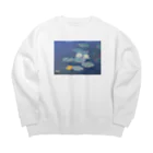 HermannStrasseのモネとツノガエル Big Crew Neck Sweatshirt