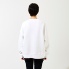 木ノ下商店のどら焼きUFO Big Crew Neck Sweatshirt :model wear (back)