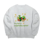 SU-KUのパパはクリエイター Big Crew Neck Sweatshirt