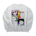 ばんちゃ🐱にゃんこ恩返しショップの喜怒哀楽のにゃんこ Big Crew Neck Sweatshirt